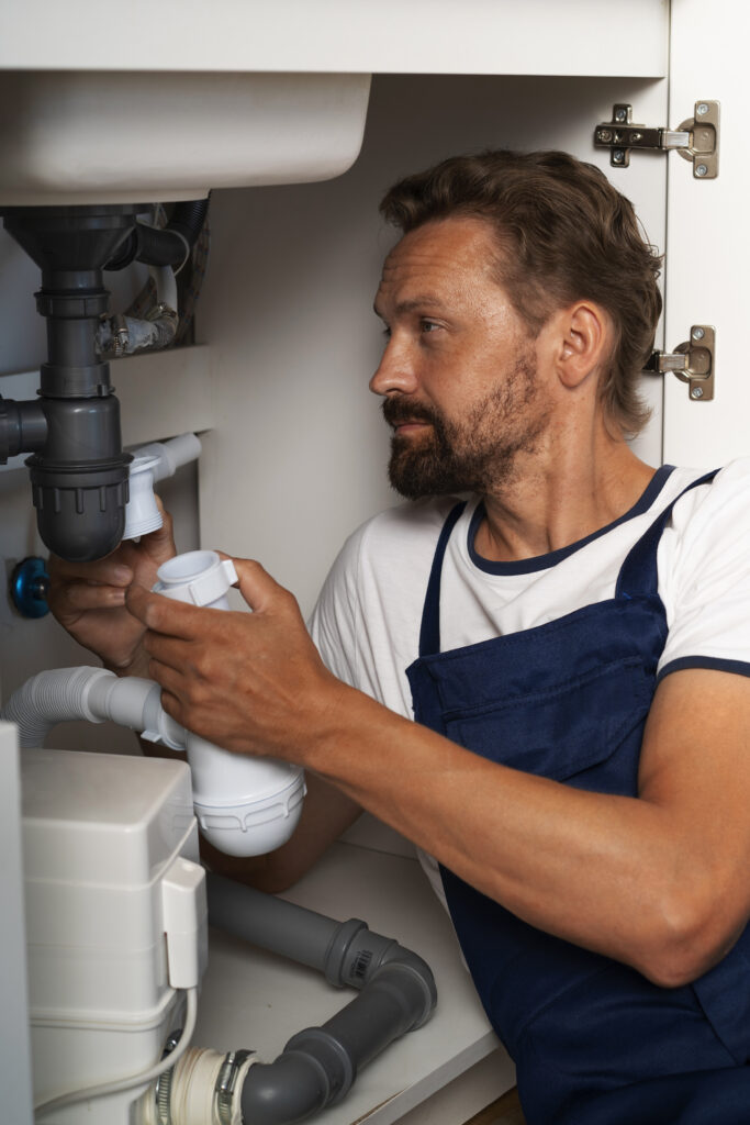 Plumbing Professional Doing His Job